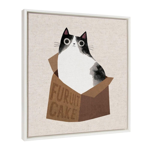 Sylvie Furuit Cake by Planet Cat Framed Art Print 22 in. x 22 in.