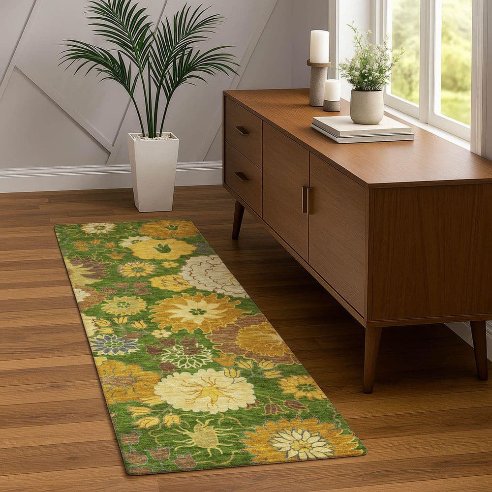 Chantille Machine Washable Indoor/Outdoor Abstract ACN2294 Fern 2 ft. 3 in. x 7 ft. 6 in. Runner Rug price history on PriceWatchPro