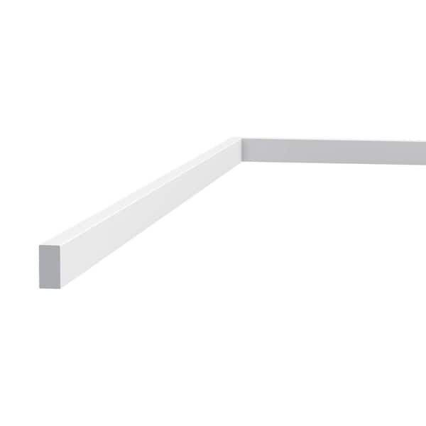 ORAC DECOR 3/8 in. D x 3/4 in. W x 78-3/4 in. L Primed White High Impact Polystyrene Baseboard Moulding (60-Pack)