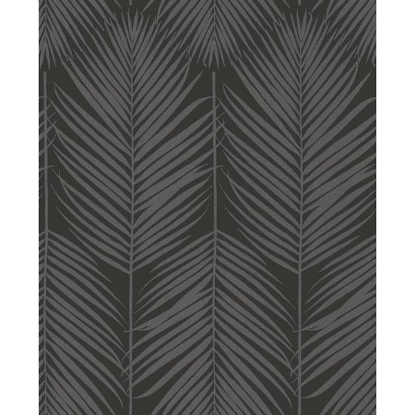 Seabrook Designs Midnight Galaxy Glass Beaded Persei Palm Paper Unpasted Nonwoven Wallpaper Roll 57.5 sq. ft.