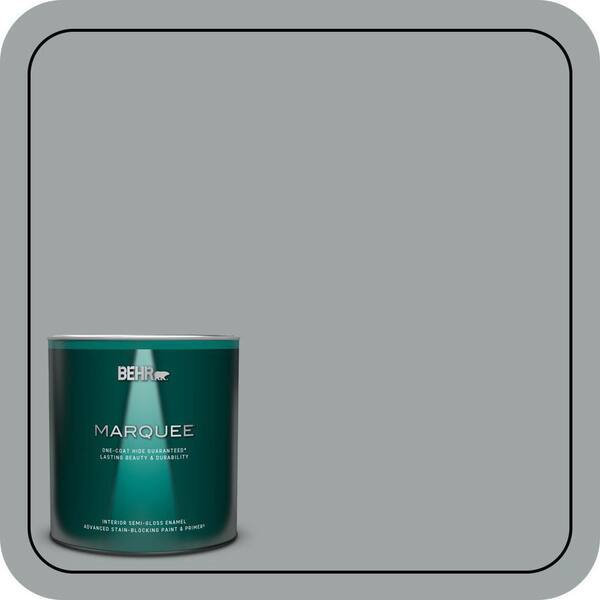 BEHR MARQUEE 1 qt. #MQ5-30 Silent Film One-Coat Hide Semi-Gloss Enamel Interior Paint & Primer