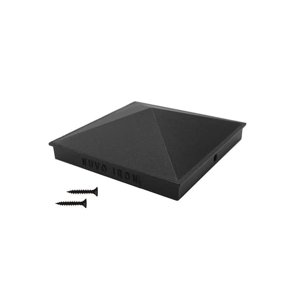 Nuvo Iron 6-in x 6-in Black Aluminum Deck Post Cap