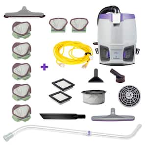 GoFit 3, 3 qt. Corded Gray Backpack Vacuum Cleaner with Multi-Surface Telescoping Wand Kit, Floor Tool, 52 Filter Bags