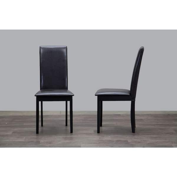 Baxton Studio Fallabella Brown Faux Leather Upholstered Dining Chairs (Set of 2)