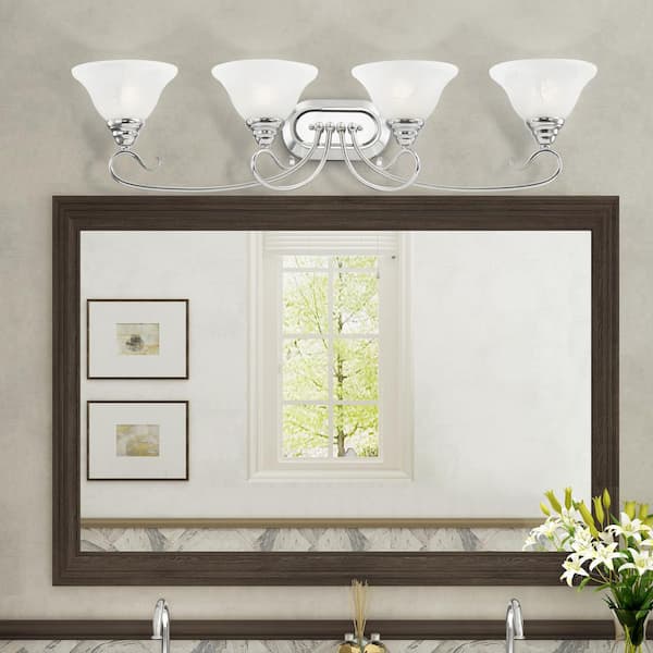 Garrett 4 Light Polished Chrome Bath Vanity