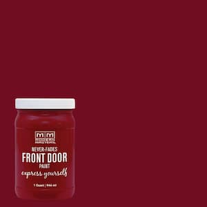 Express Yourself 1 qt. Satin Passionate Red Water-Based Front Door Paint