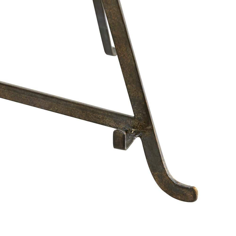 Bronze Metal Easel Set with Foldable Stand, 2-Piece