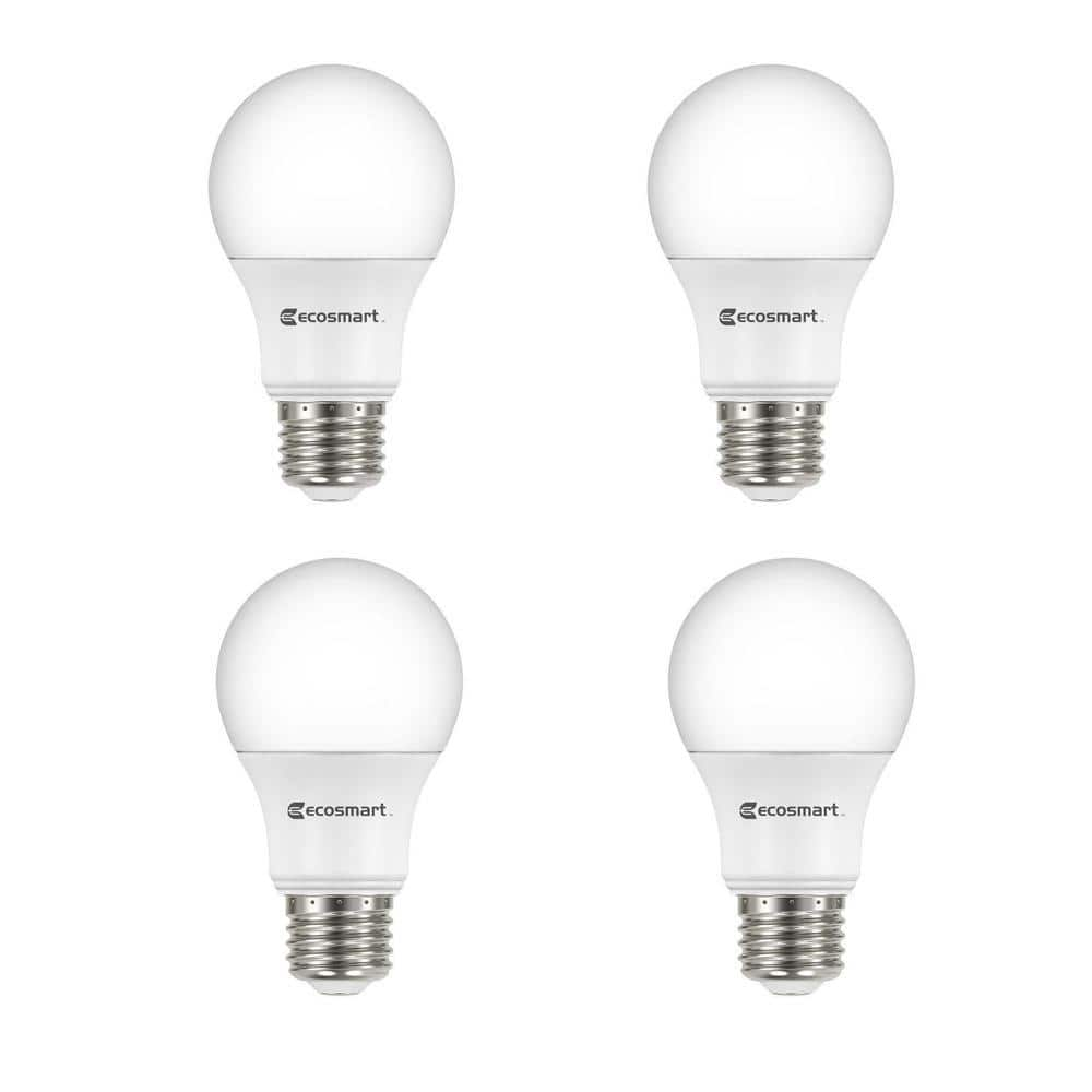 100-Watt Equivalent A19 Dimmable LED Light Bulb Bright White (4-Pack) -  EcoSmart, 11A19100WESD002