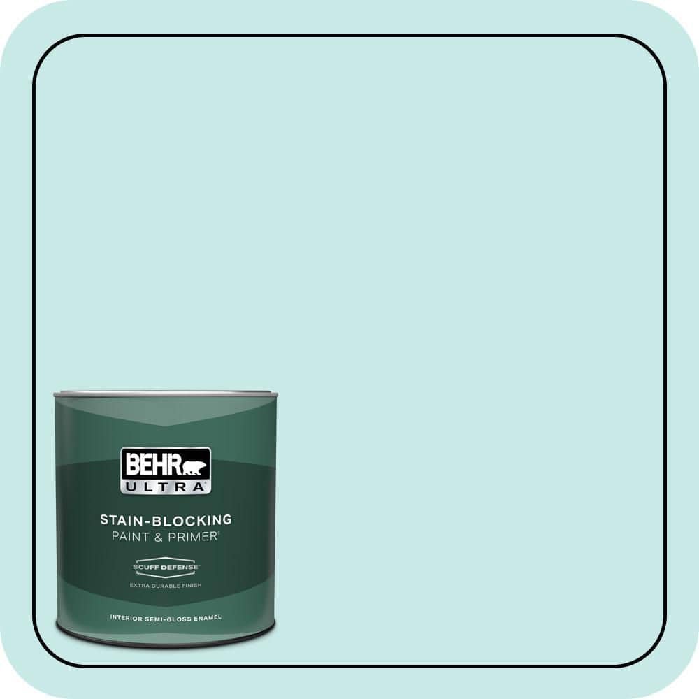 1 qt. #M460-1 Tahitian Sky Extra Durable Semi-Gloss Enamel Interior Paint & Primer price history on PriceWatchPro