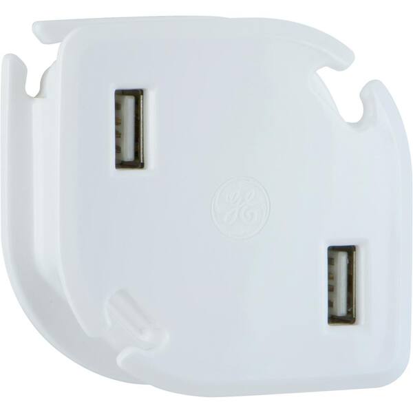 GE 2-USB UltraCharge 2.4 12-Watt USB Charger with Cable Management