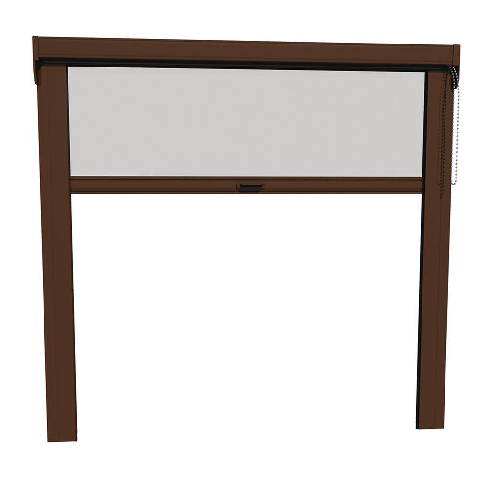 LARSON GrandVue 800 96 in x 96 in Brownstone Aluminum Retractable Screen Door E800749696 The