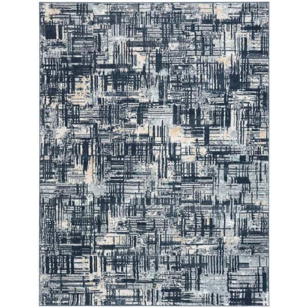 Dekor Slate 4 ft. x 6 ft. Geometric Contemporary Area Rug