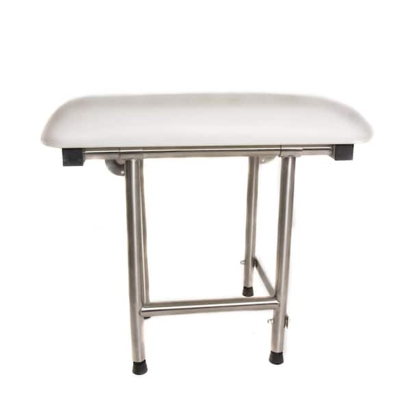 CSI Bathware 32 in. x 15 in. Rectangle Padded Shower Seat with Swing Down Legs