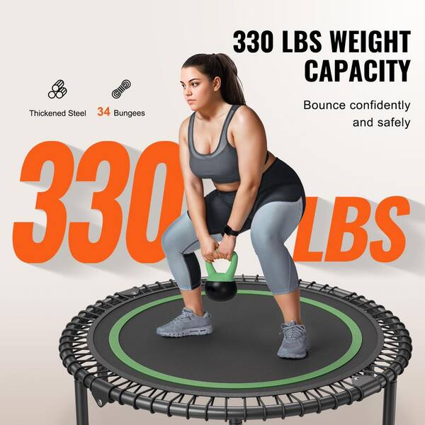 SKYSHALO Foldable Mini Trampoline, 40In. Fitness Rebounder