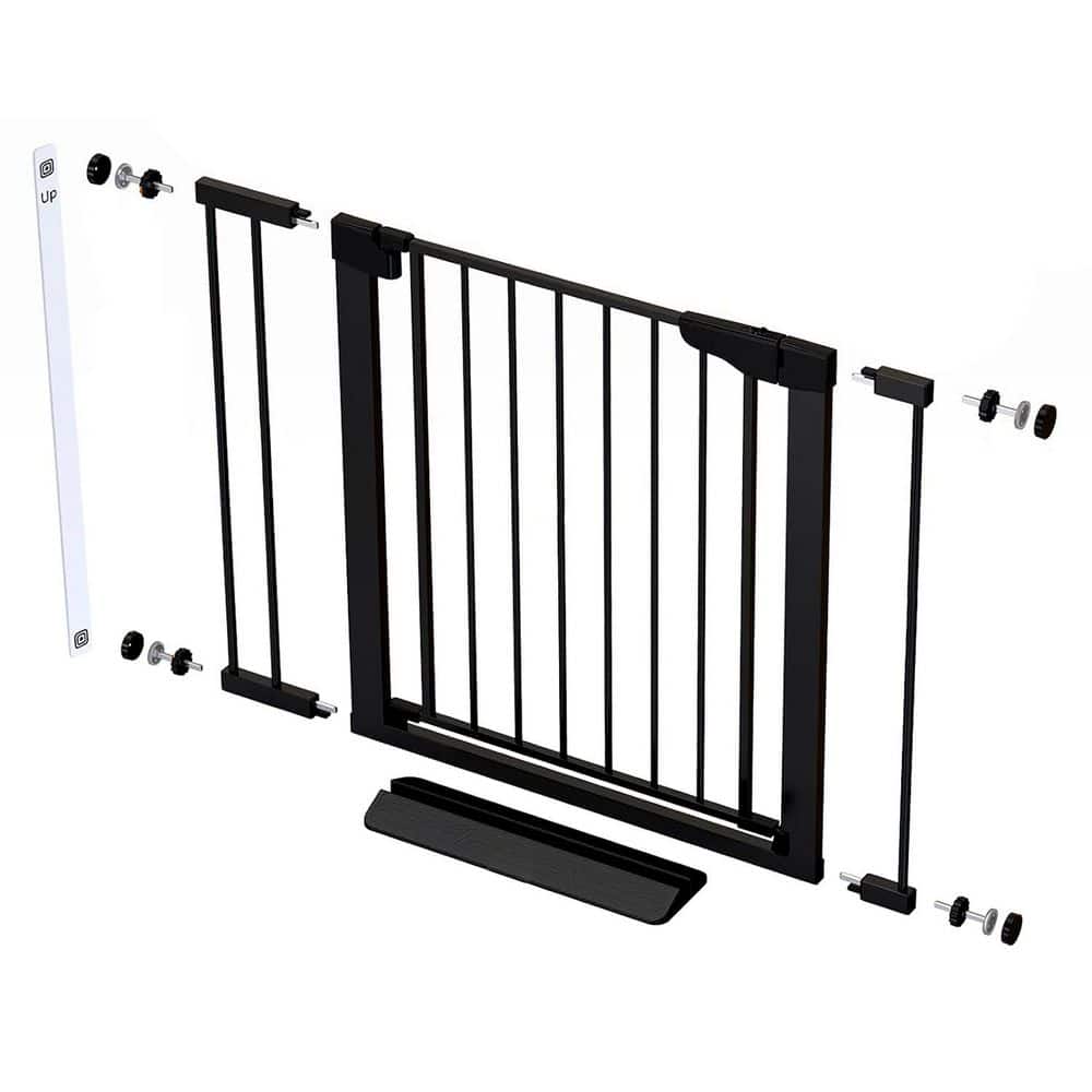 Self-Closing Safety Gate for Doorways Baby/Dog Gate Fits 29.7 in. 40.6 in. Wide Ideal for Kids Black Fence Panel Steel price history on PriceWatchPro
