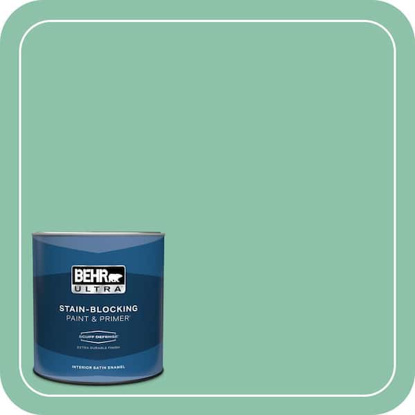 BEHR ULTRA 1 qt. Home Decorators Collection #HDC-WR14-8 Spearmint Frosting Extra Durable Satin Enamel Interior Paint & Primer