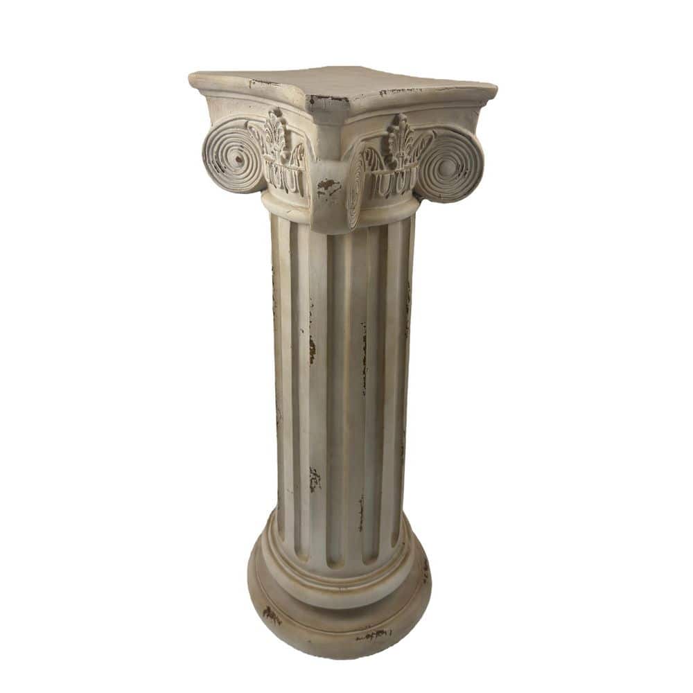 Noble House Jaxon Antique White MGO Concrete Indoor/Outdoor Plant