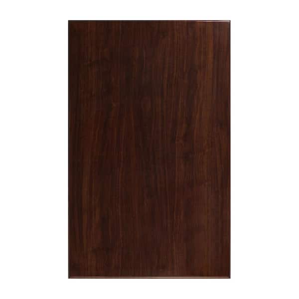 Glenbrook 30 in. x 48 in. High-Gloss Walnut Resin Rectangle Table Top with 2 in. Thick Drop-Lip