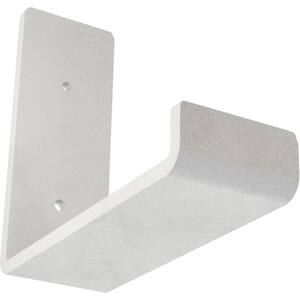 2 in. x 5 1/2 in. x 6 in. Hammered White Steel Hanging Shelf Bracket