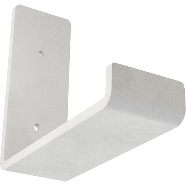 Ekena Millwork 2 in. x 5 1/2 in. x 6 in. Hammered White Steel Hanging Shelf Bracket