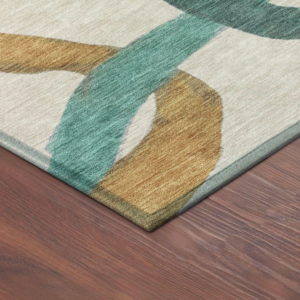 Chantille Machine Washable Indoor/Outdoor Abstract ACN2394 Beige 8 ft. x 10 ft. Area Rug