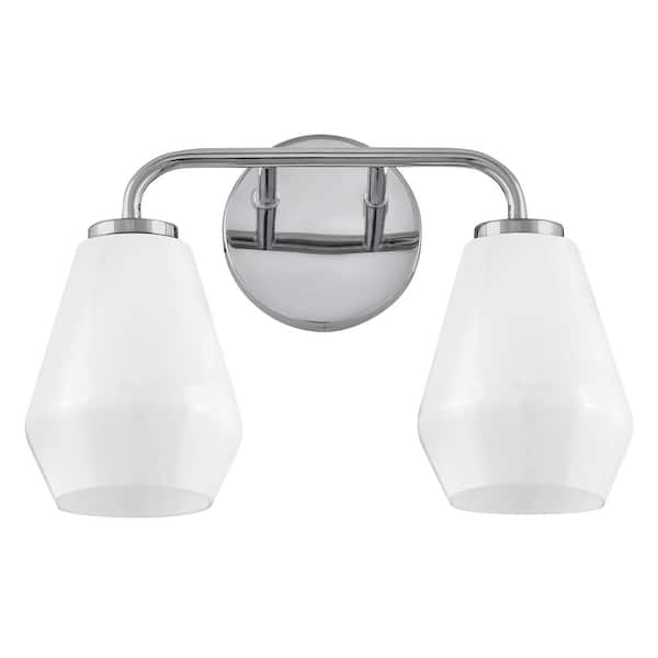 LARK - Gio 14.75 in. 2 Light Chrome Vanity Light