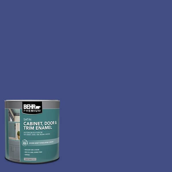 1 qt. #MQ5-48 Boudoir Blue Satin Enamel Interior/Exterior Cabinet, Door & Trim Paint