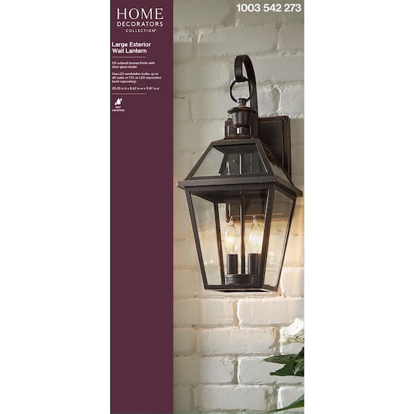 Home Decorators Collection French Quarter Gas Style 2 Light Outdoor Wall Lantern Sconce Jlw1612a 3 - Home Decorators Medium Exterior Wall Lantern