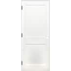 30 in. x 80 in. Shaker Unfinished 2-Panel Solid Core Primed Pine Wood Reversible Single Prehung Interior Door