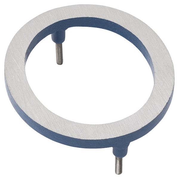 8 in. Satin Nickel/Sea Blue 2 Tone Aluminum Floating or Flat Modern House Number 0