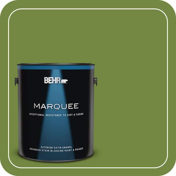 BEHR MARQUEE 1 gal. #MQ4-44 Green Dynasty Satin Enamel Exterior Paint & Primer