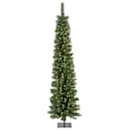 6 ft. Pre-Lit Nooksack Fir Pencil Slim Artificial Christmas Tree with LED Lights