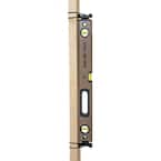 24 in. Box Beam Level, Tourniquet Bungee System, 33% Larger Block Vials, Aluminum, 3% Donated to Veteran
