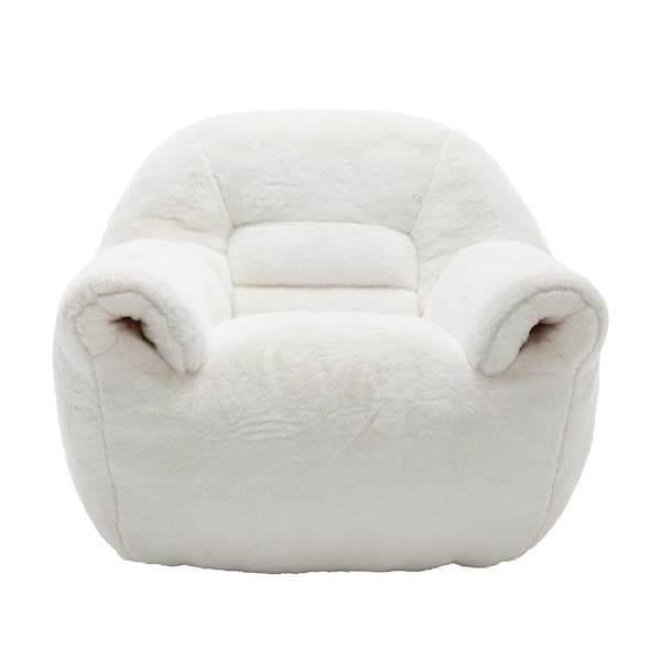 Bean Bag Chair, Comfy Bean Bag Sofa with Back Support, Faux Fur Bean Bag Chair for Adults and Kids