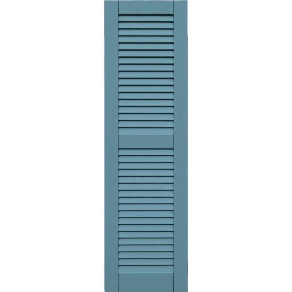 Winworks Wood Composite 15 in. x 53 in. Louvered Shutters Pair #645 Harbor