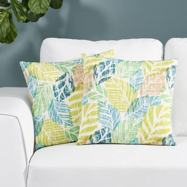 Noble House Henshaw Multicolor Graphic Zipper 18 in. x 18 in. Throw Pillow Cover (Set of 2)