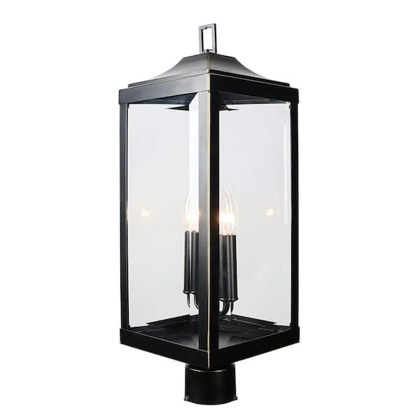 Unbranded Karen Imperial Black Dusk to Dawn Outdoor Lanterns Hardwired Lantern Sconce with Incandescent