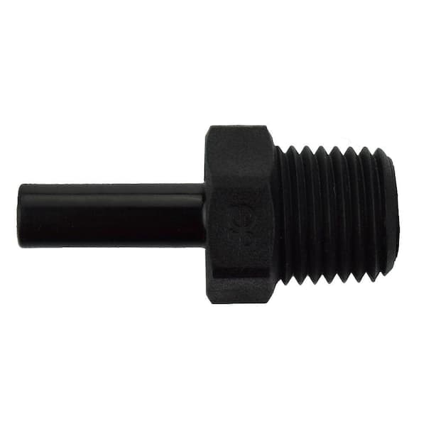 John Guest 3/8 in. Polypropylene Push-to-Connect Stem Adapter Fitting (10-Pack)