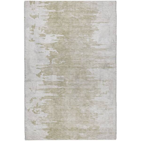 Dream Shag Premium Machine Washable Abstract ADS705 Taupe 10 ft. x 14 ft. Area Rug