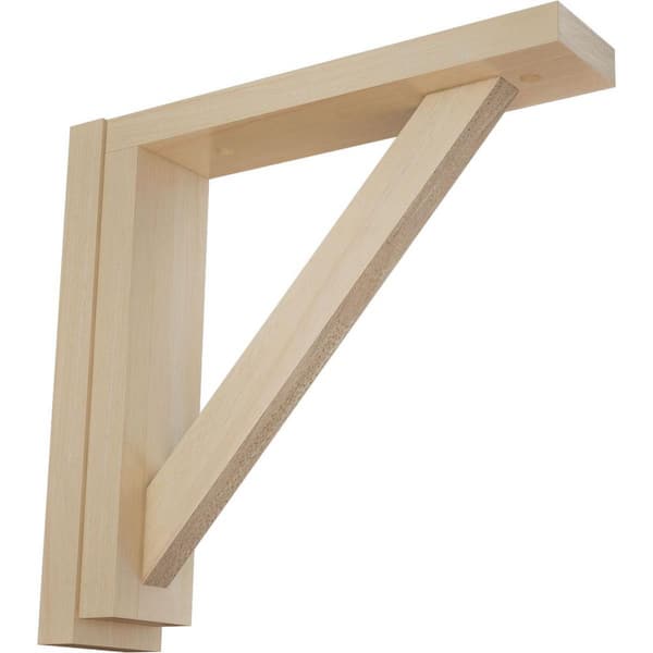 2-1/2 in. x 10-3/4 in. x 10-1/4 in. Rubberwood Traditional Shelf Bracket