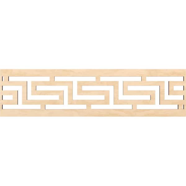 Ekena Millwork Tulum Fretwork 0.375 in. D x 47 in. W x 12 in. L Birch Wood Panel Moulding