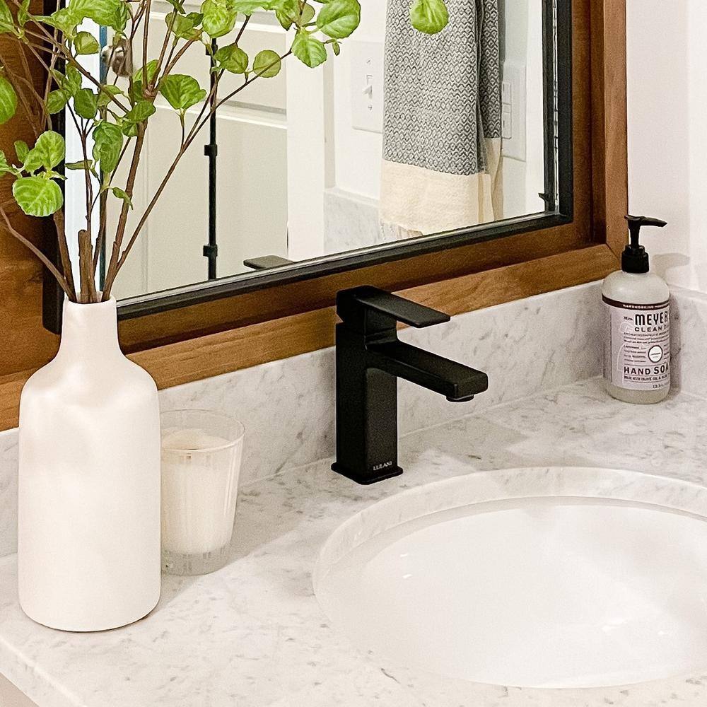 Lulani Capri Elegant Matte Black Brass Single Hole Bathroom Faucet