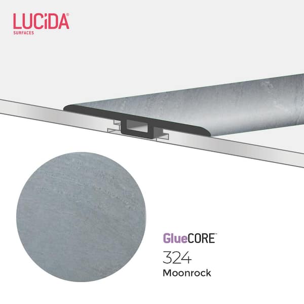 Gluecore Moonrock 1-3/4 in. W x 47-1/4 in. L x 0.27 in. T Vinyl Reducer Molding Trim