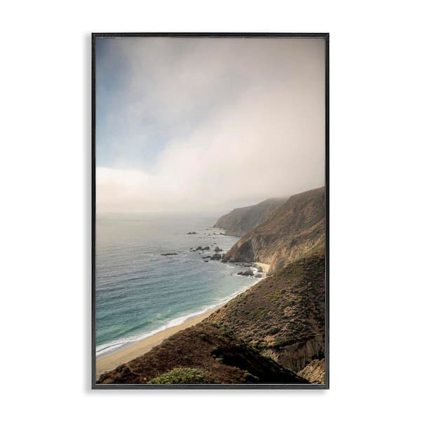 Stupell Industries Wild Beach Coast by Crystal Lynn Collins Black Framed Nature Giclee Art Print 30 in. x 20 in.