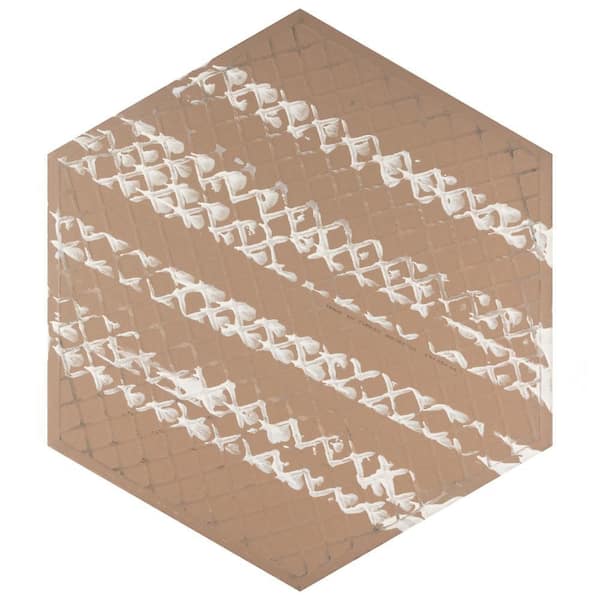 Merola Tile Visium Hex White 17-1/8 in. x 19-3/4 in