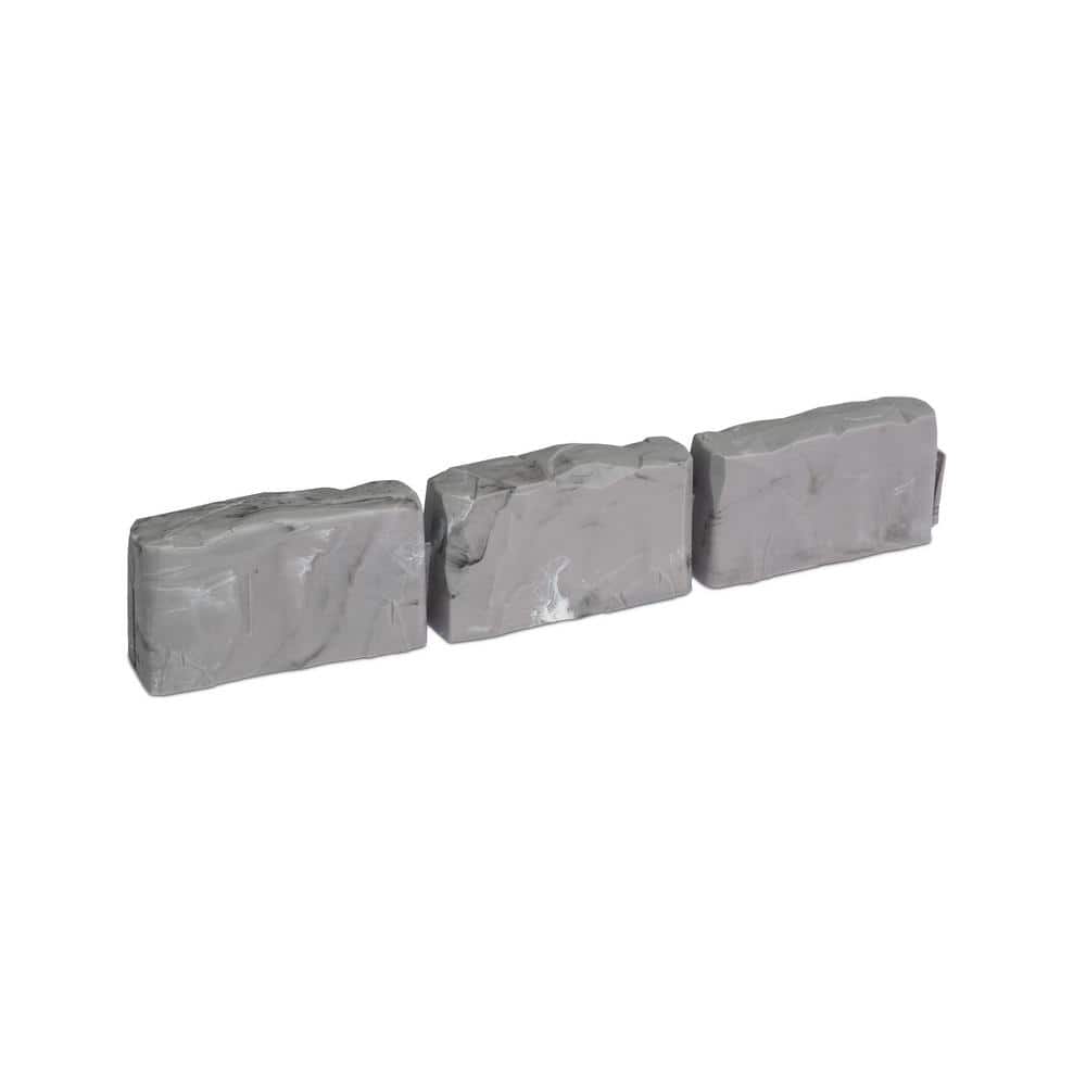 Slate Gray Faux Stone No-Dig Landscape Edging Kit, 60 ft