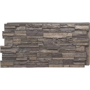 Cascade 48 5/8 in. x 1 1/4 in. Cascade River Stacked Stone, StoneWall Faux Stone Siding Panel