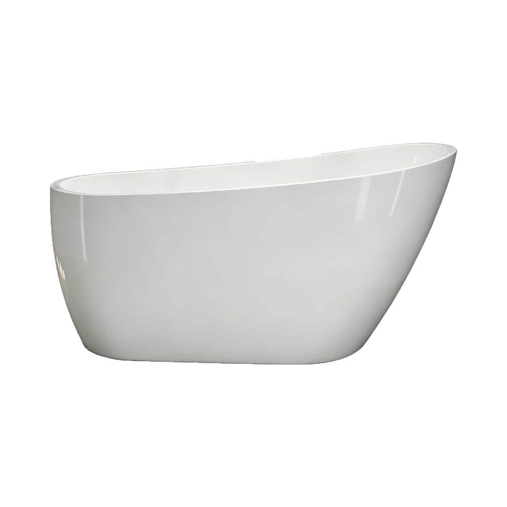 59 in. x 29.5 in. Acrylic Freestanding Soaking Bathtub with Drain in White, cUPC Certified price history on PriceWatchPro
