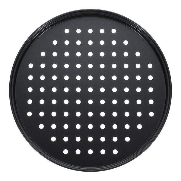 11-in. Carbon Steel Non-Stick Pizza Pan with Holes Perforated Pizza Baking Tray Screen for Home Restaurant Kitchen