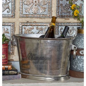 Silver Aluminum Champagne Ice Bucket